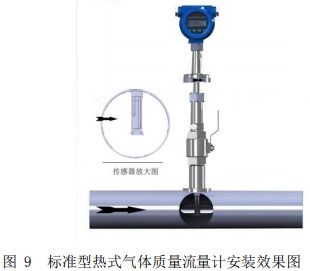 丙烯流量計插入式安裝效果圖