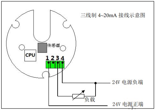 液體容積式流量計三線製接線圖
